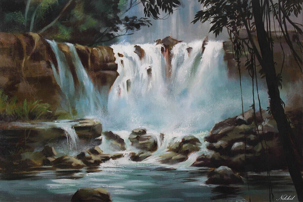 Enchanting Beauty of waterfall