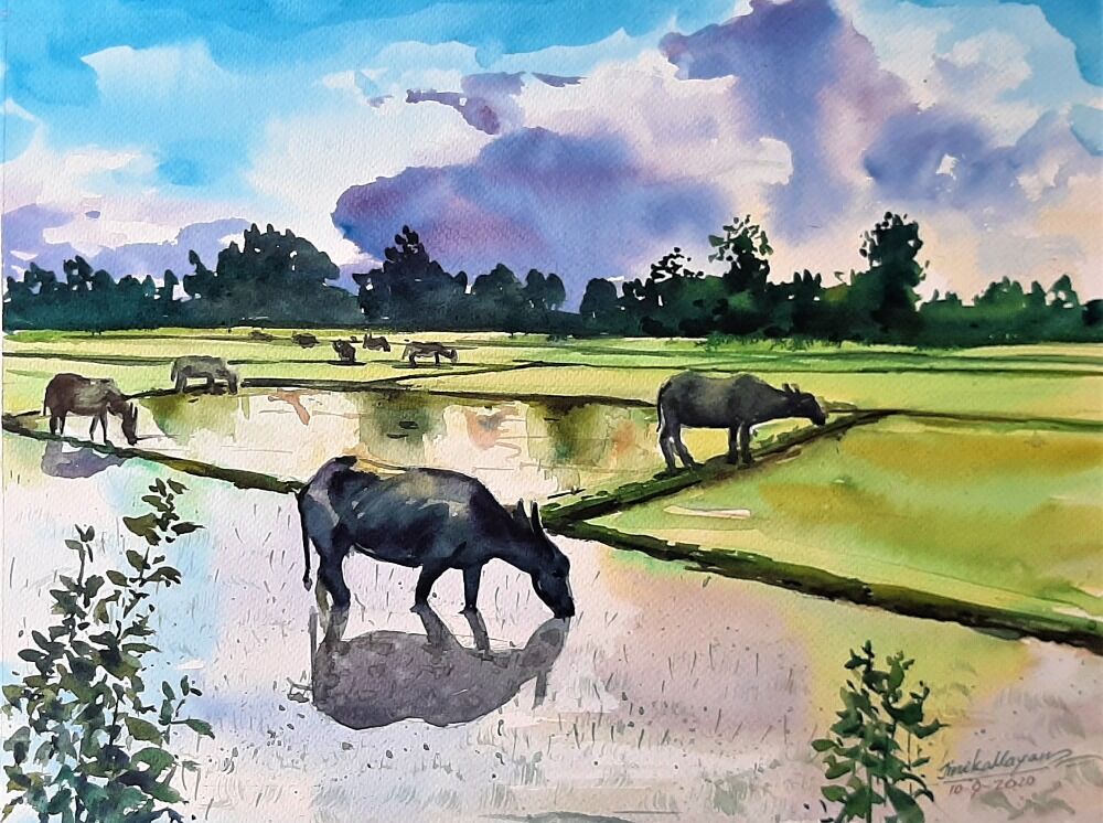 water color nature view 4