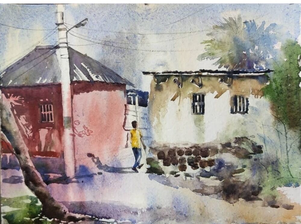 Indian village painting 10