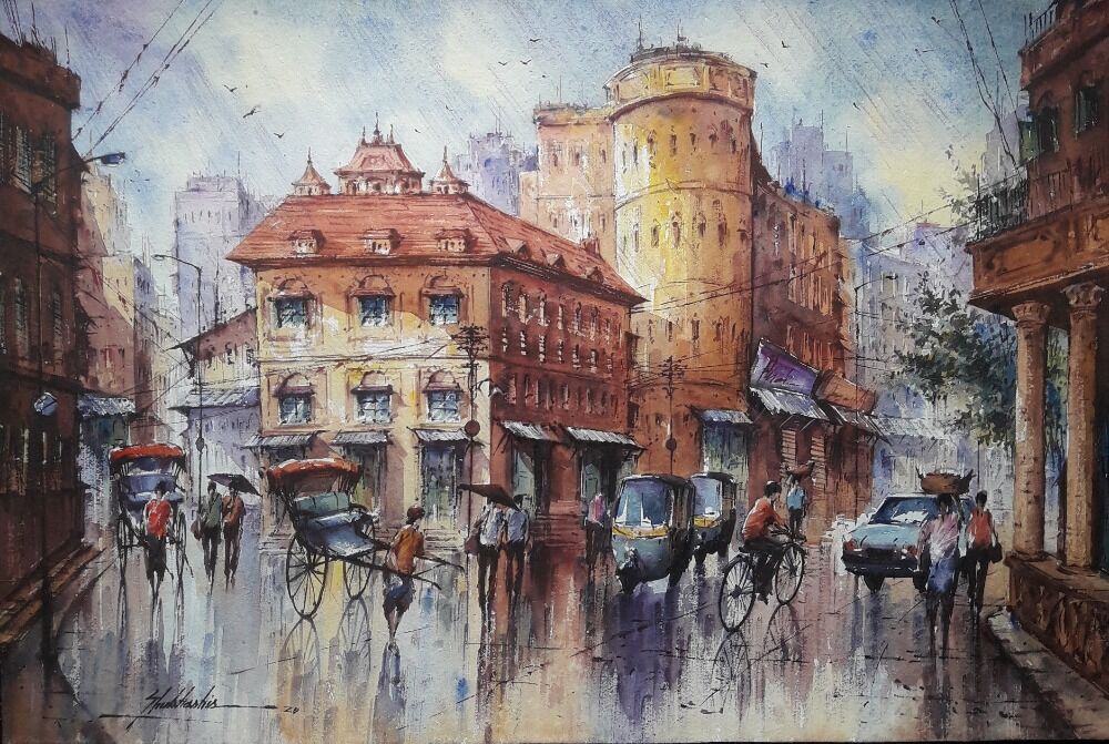 cityscape watercolor series 5