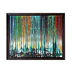 abstract art,An abstract image that emphasizes color or texture in a simple way can become the focal point of a living room,