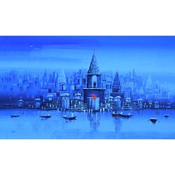 Indian Art,landscape art,landscape painting that transform living room, hotel painting, corporate painting, office painting