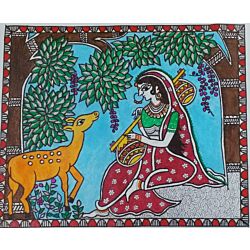 madhubani art,madhubani art can be a very refreshing and dynamic addition to a space like the kitchen