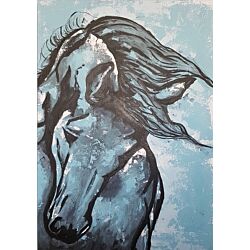 2 Stunning Running Horse painting will suitably fit your living room!