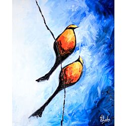 Bird Painting , Colorful Abstract Art, Colorful Abstract Art, 100% Hand Painted Original Paintings that does not fade away and brings Life to the empty boring walls.  