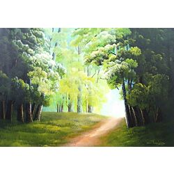 Scenery Painting ,original artwork that will bring a coherance of positivity and vibrance to the entire wall and room
