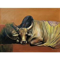 Stunning animal art painting will suitably fit your living room!