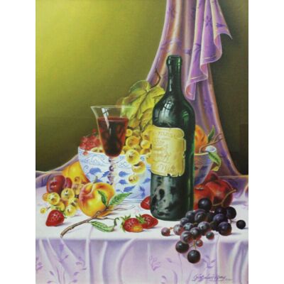 Grapes with wine