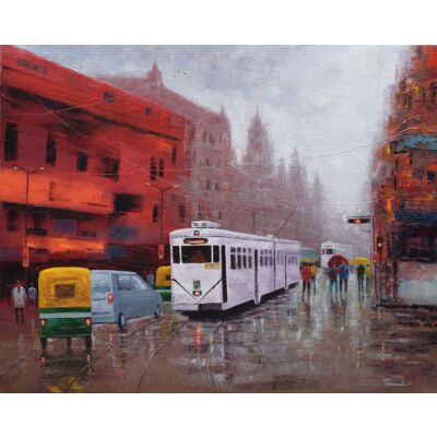 Kolkata in a rainy day