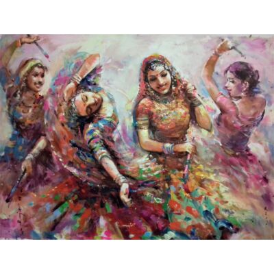 ladies enjoying Dandia