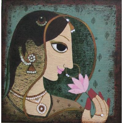 Lady with Lotus 2