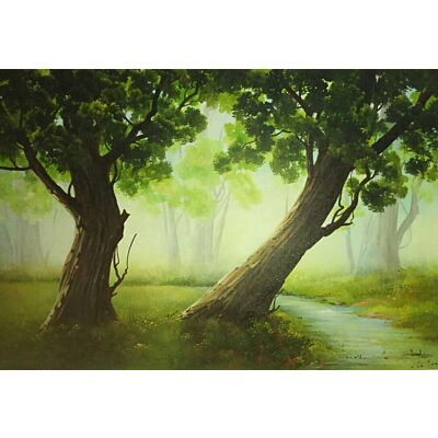 Layered Landscape with water way