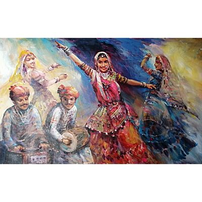 The Rajasthani folk dancer