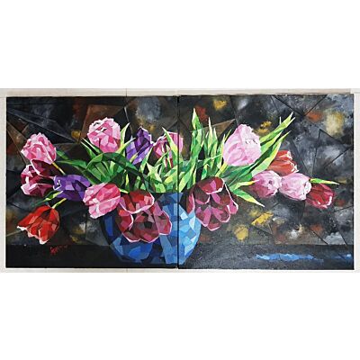 TULIP TOWN ON SPLIT CANVAS