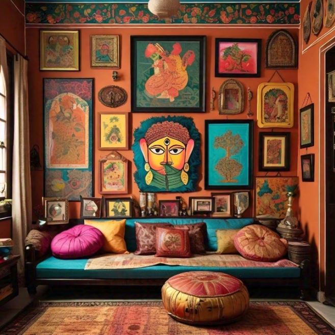 Indian Decor Ideas for your Living Room - Gallery Wall